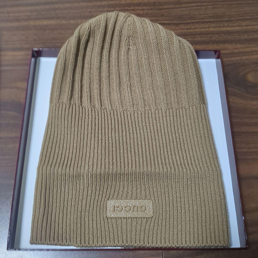 白*ぎ様 GUCCI ベージュ ニット帽