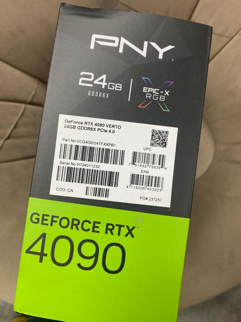グラフィックボード・グラボ・ビデオカード PNY GeForce RTX 4090 VERTO 24GB