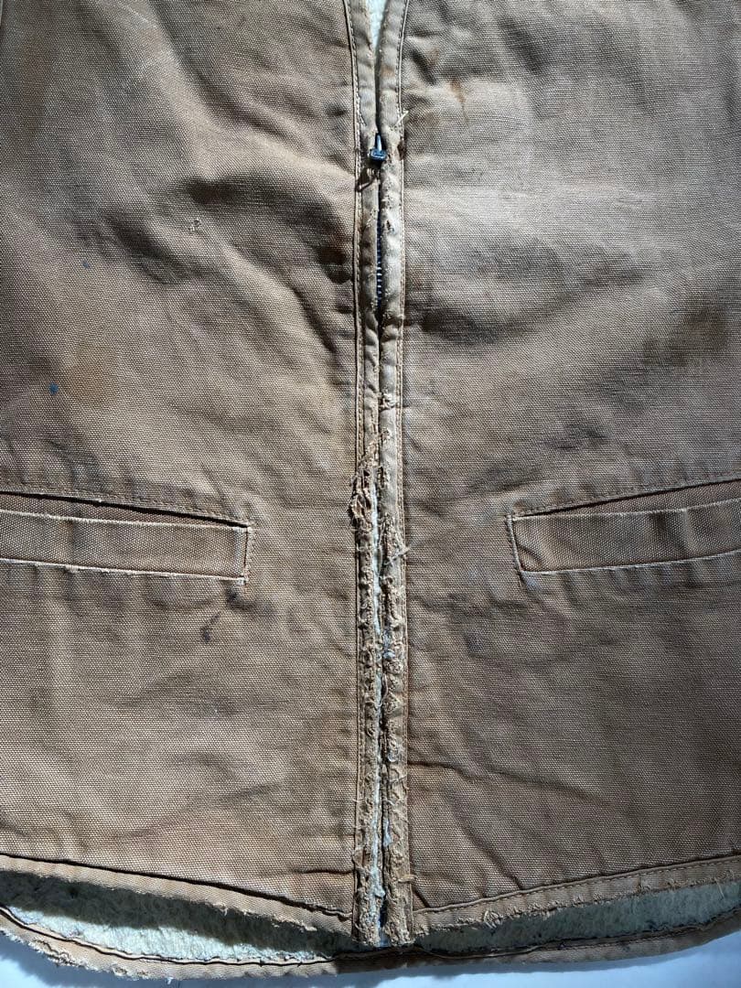 Carhartt ベスト　ダック　ヴィンテージ　ダメージ