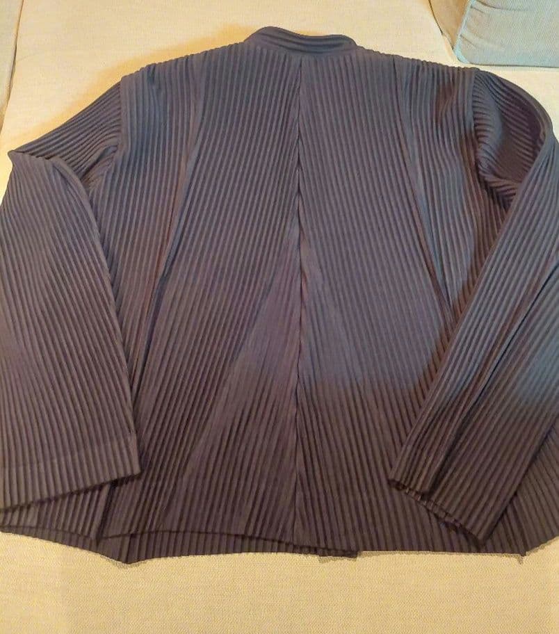 ISSEY MIYAKE HOMME PLISSE ノーカラージャケット⭐美品３