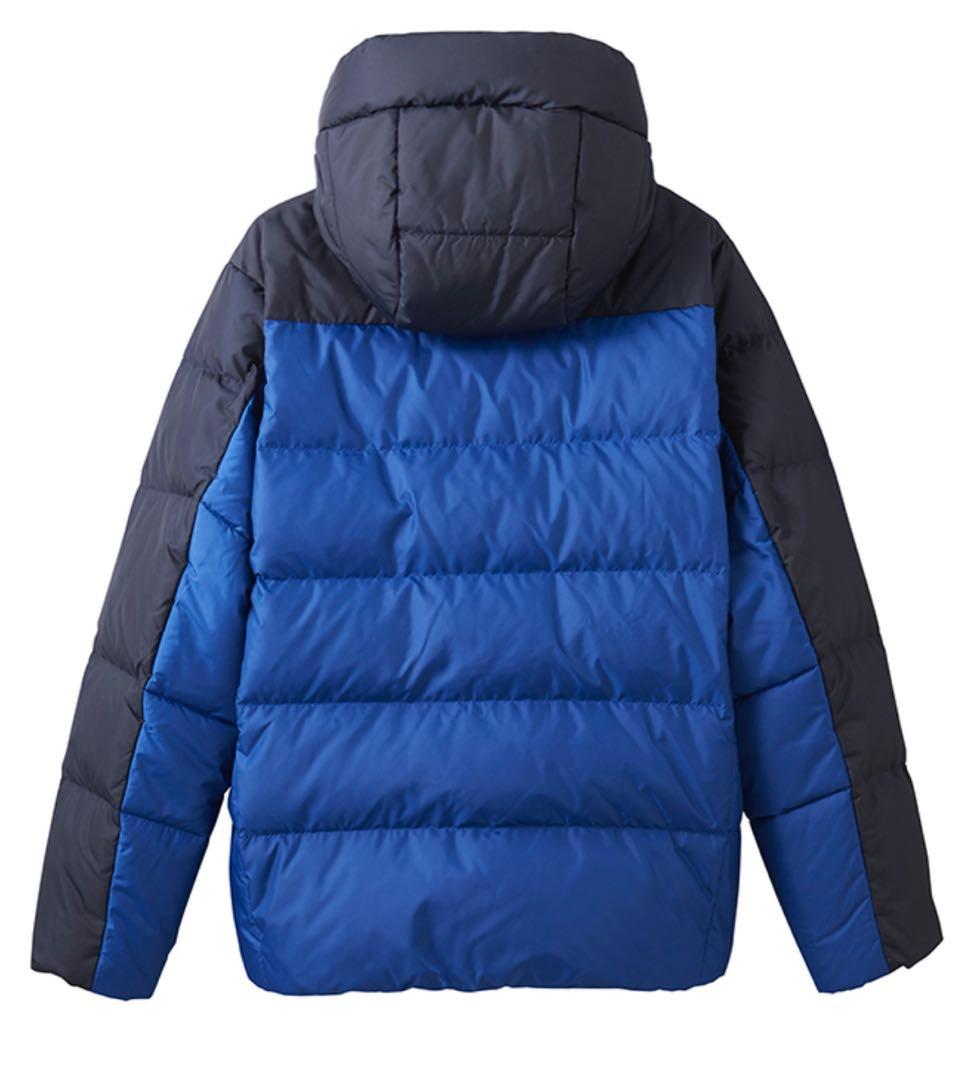 新品！デサントダウンジャケット、紺×青、O