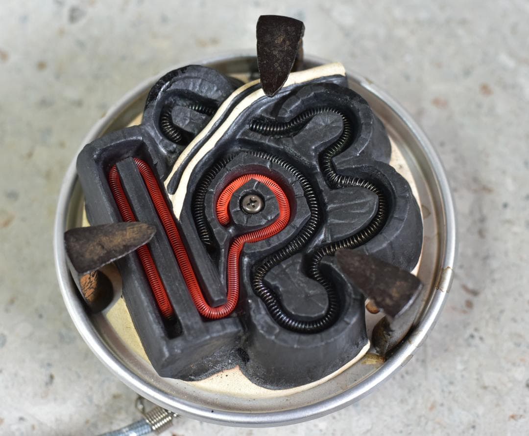 値下げ、浄雲作唐銅面取風炉＆野々田電熱器５００Ｗ　囲炉裏/お茶道具、共箱