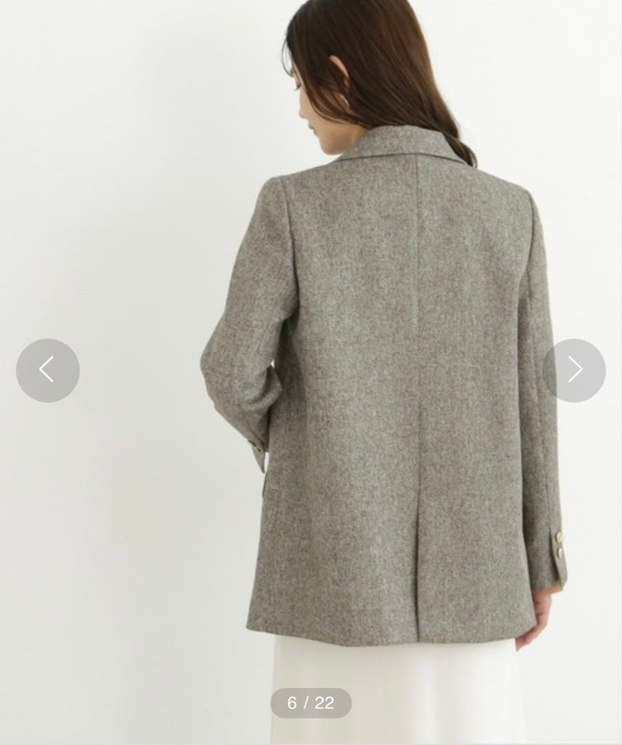 【新品】NATURAL BEAUTY BASIC ツイーディーダブルジャケットS