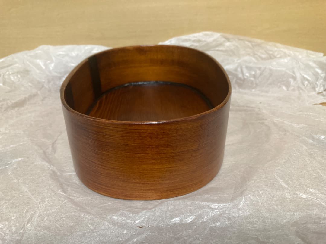 小坂屋漆器店 摺り漆 曲げわっぱ 弁当箱　楕円中