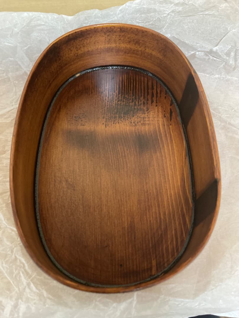 小坂屋漆器店 摺り漆 曲げわっぱ 弁当箱　楕円中