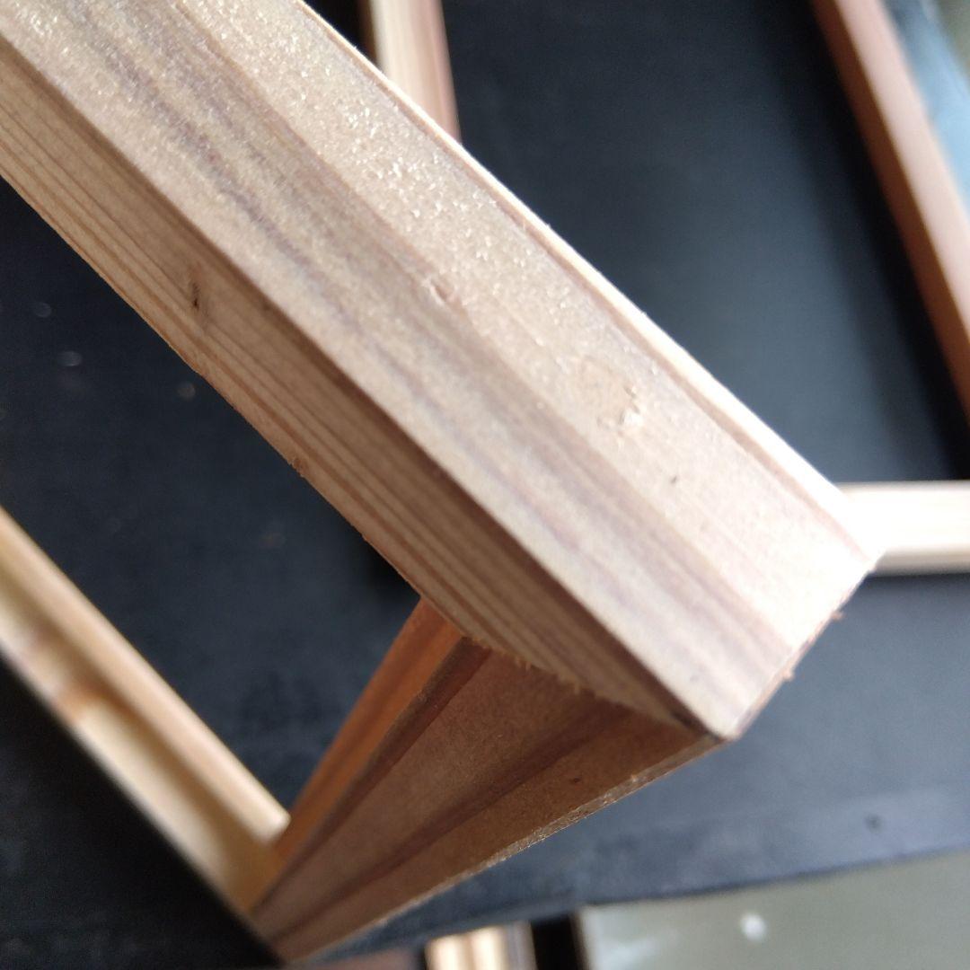 『ka様』専用 昭和型板ガラス ステンドグラス用木枠 型板ガラス用木枠