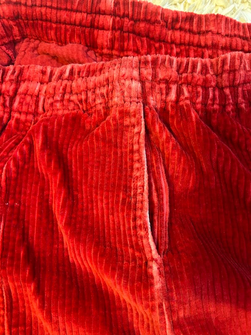 【期間限定】needlesヒザデルパンツ 赤 コーデュロイ