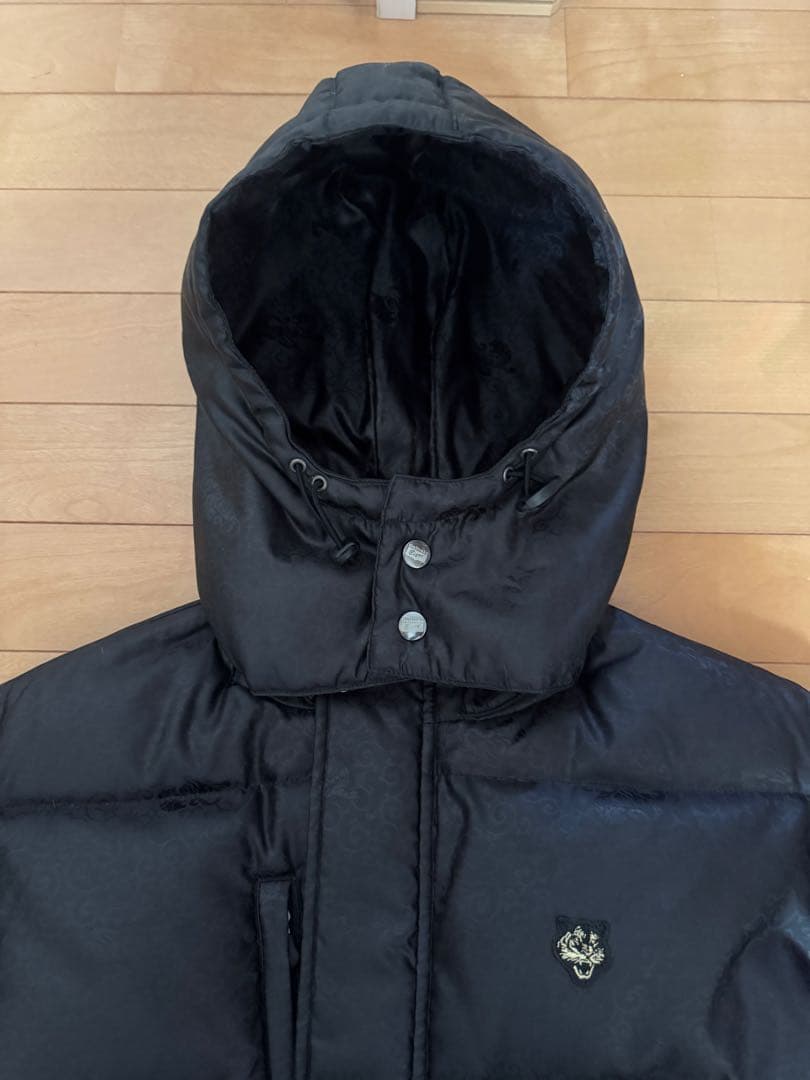 【専用】オニツカタイガー　フード付きブラックダウンジャケット　メンズM