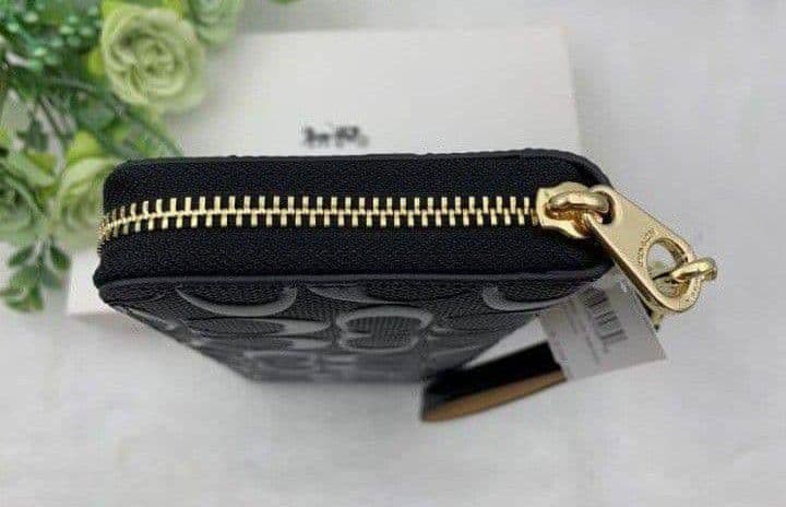 新品未使用コーチ長財布シグネチャーストラップ付きブラックレディースメンズ送料無料