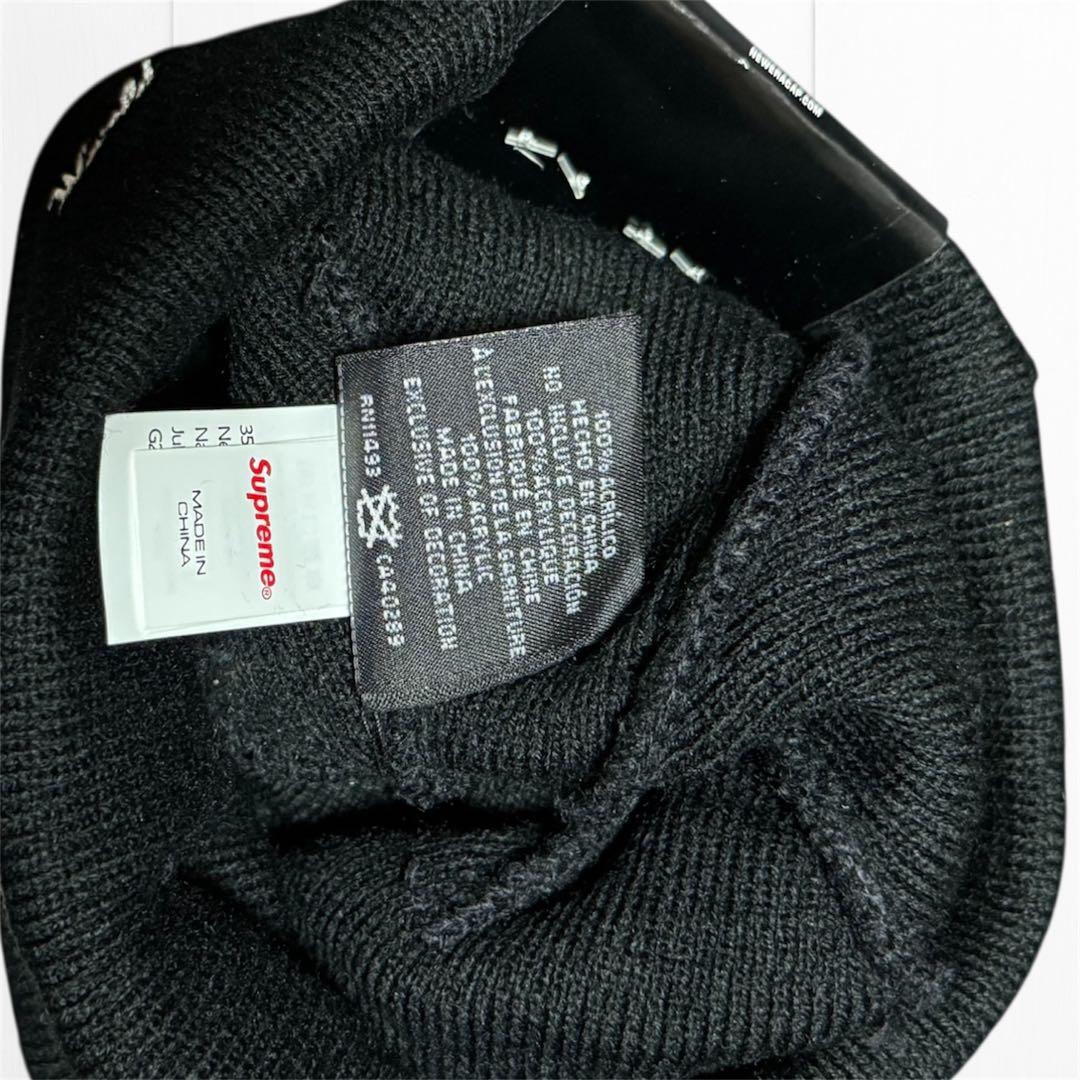 【人気】Supreme×New Era Box Logo Beanie ブラック