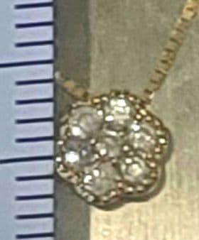 k18 ダイヤモンドペンダントトップ フラワー 0、16ct