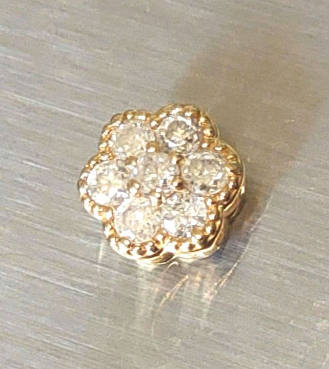 k18 ダイヤモンドペンダントトップ フラワー 0、16ct