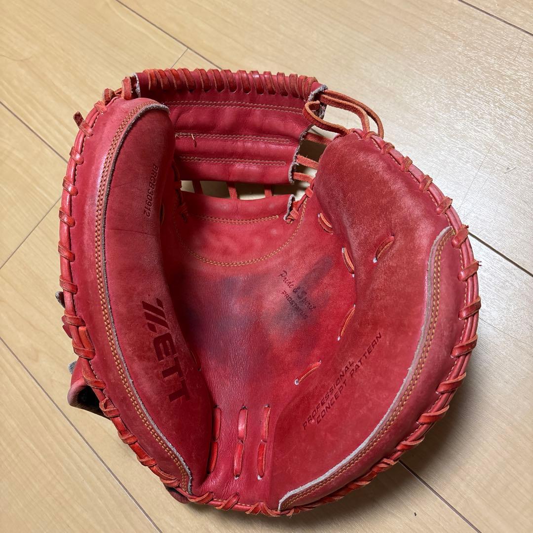 ZETT PROSTATUS 軟式用グローブ 赤