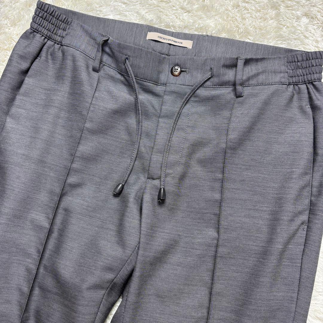 【美品】ジャブスアルキヴィオ マサッチョ トラウザー 永久クリース グレー 48