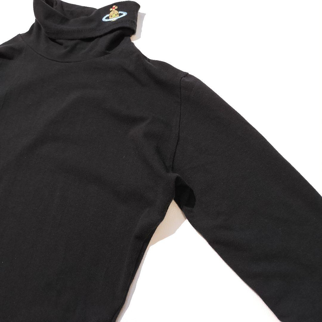 ヴィヴィアンウエストウッドオーブ刺繍　タートルネック カットソー　ブラック