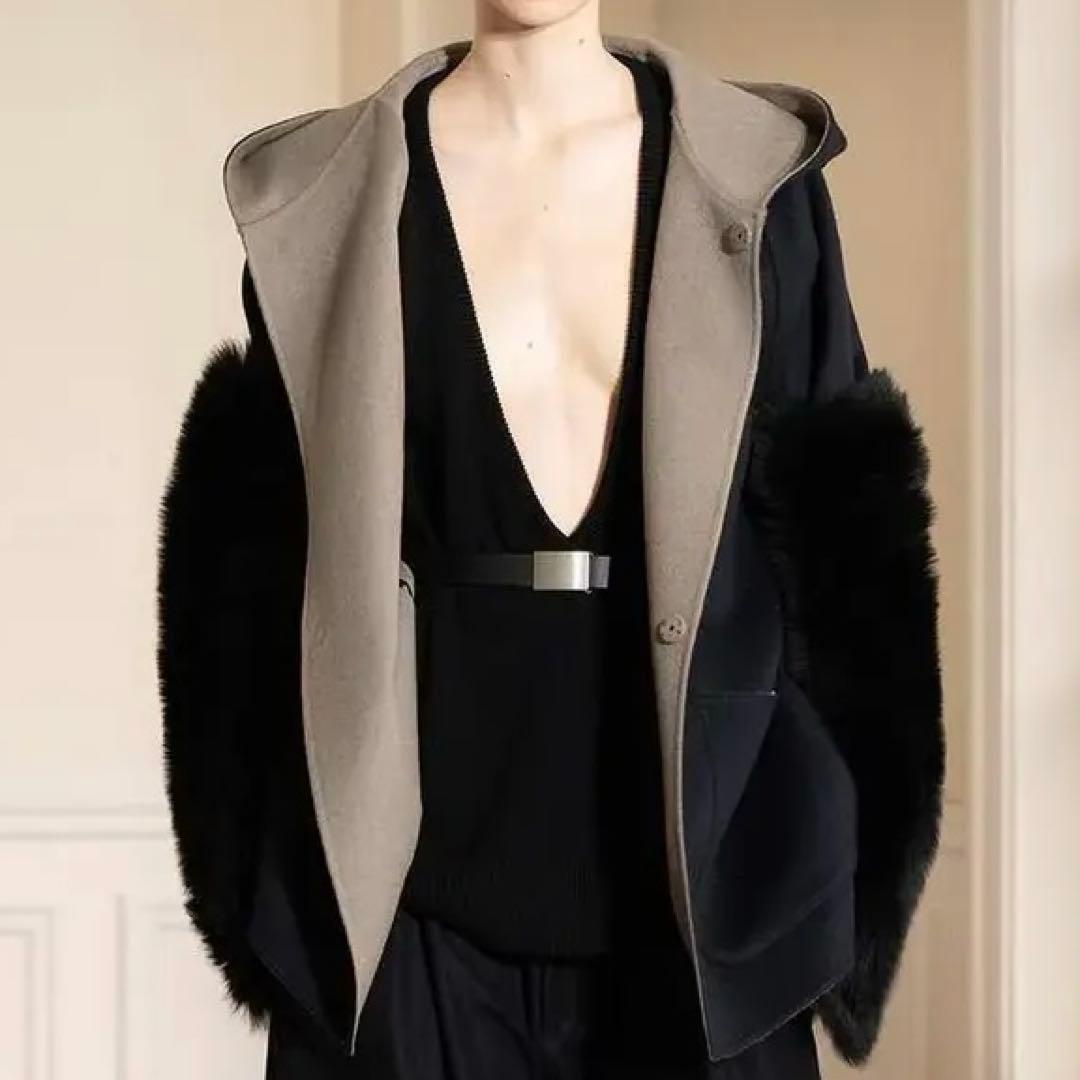 ジャケット・アウター ssstein Reversible Hooded Half Coat