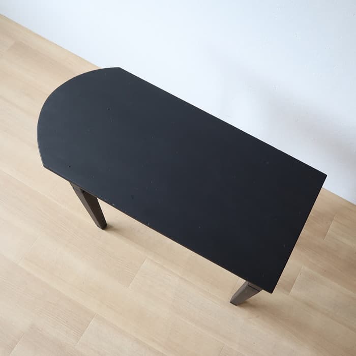 アンティーク 半円テーブル ブラック 無垢材 古家具 黒色 カウンター