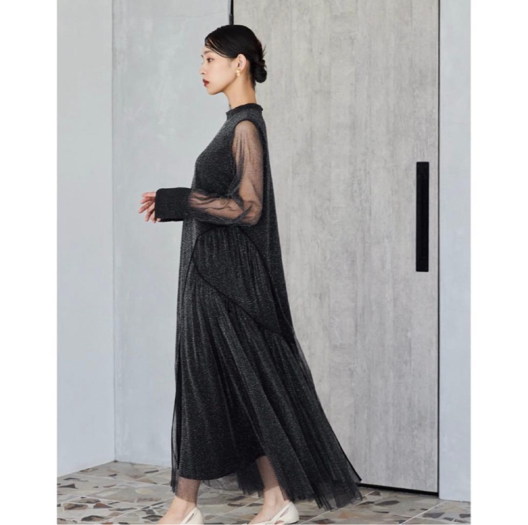 na　美品niana ラメチュールAラインドレス　ブラック