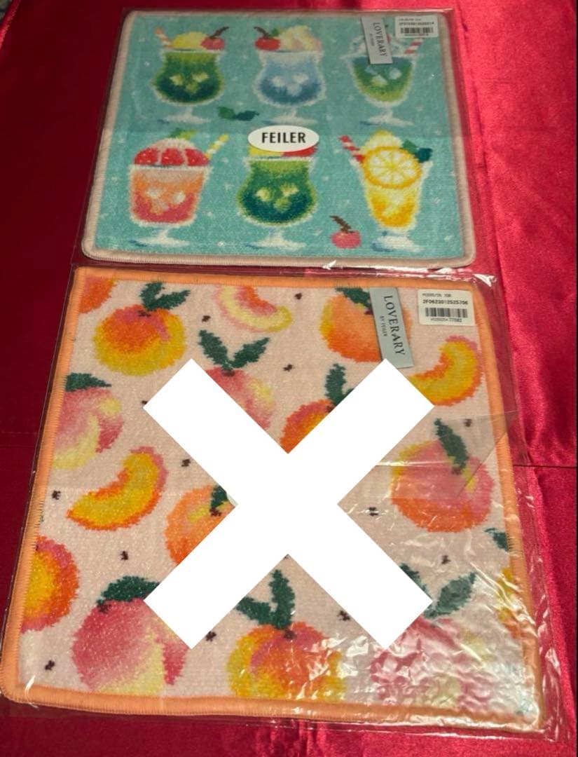 FEILER キティ ・ミッフィー クリームソーダ柄ハンカチ3枚・ぺぺランチ