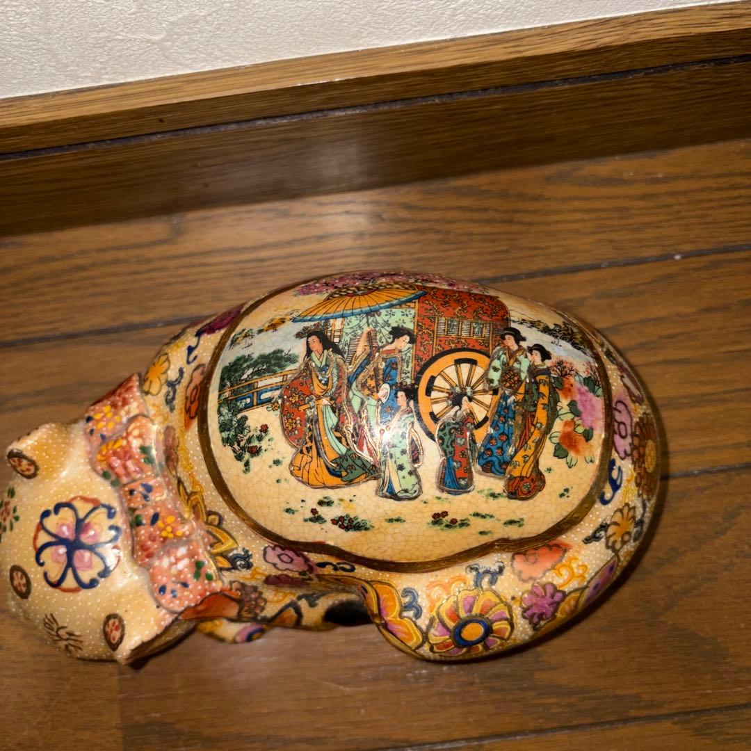 薩摩焼　居眠り猫