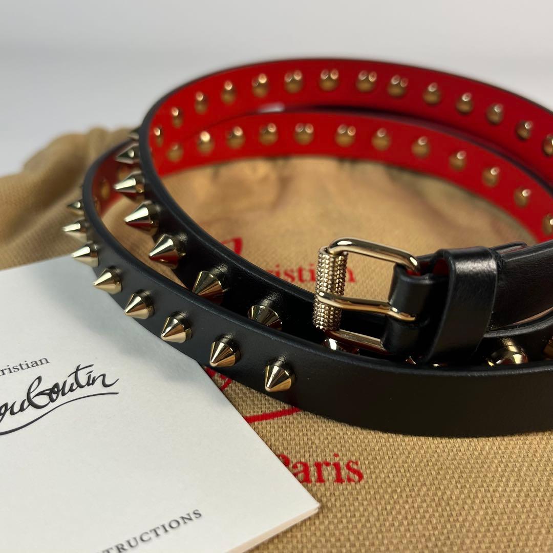 未使用級　Christian Louboutin スタッズ　レザーベルト