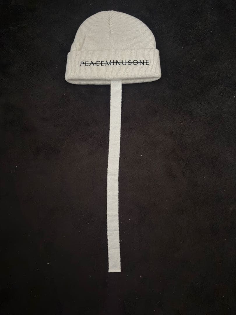 PEACEMINUSONE ホワイトニット帽