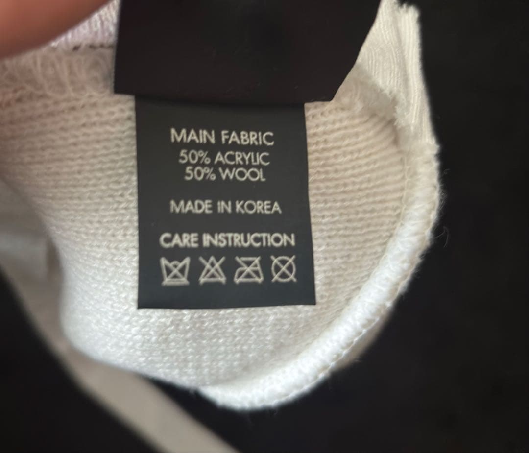 PEACEMINUSONE ホワイトニット帽