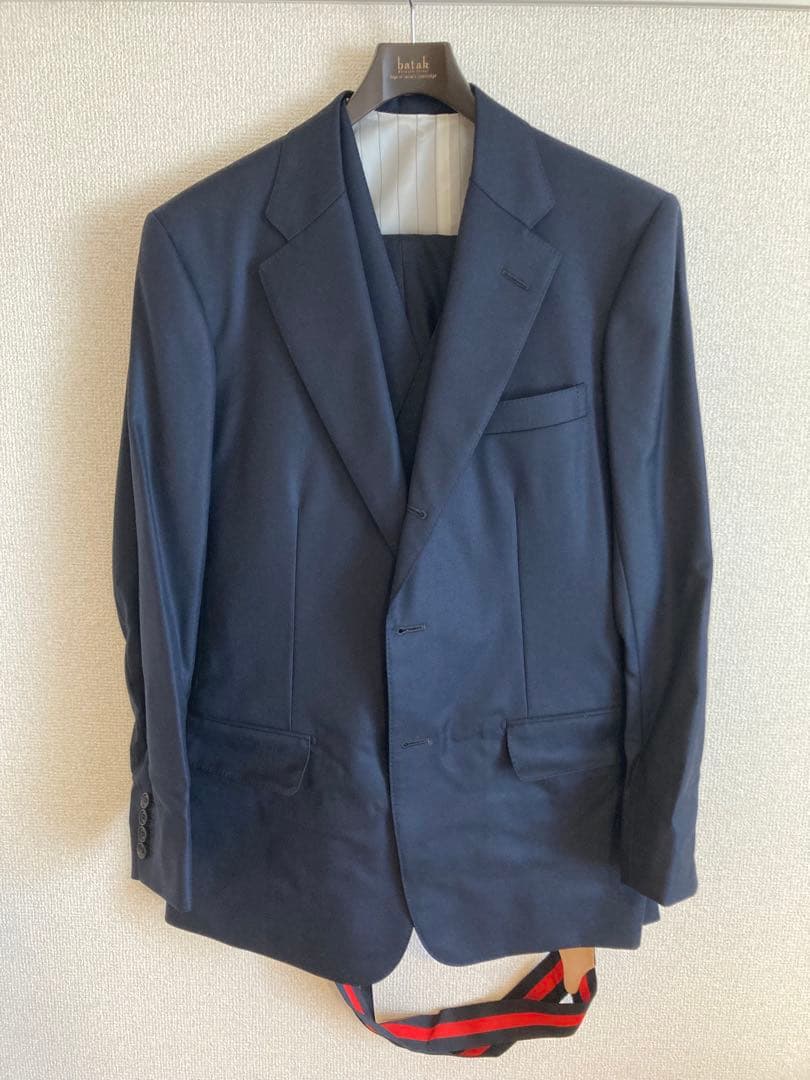 batak スリーピーススーツ　無地ネイビー