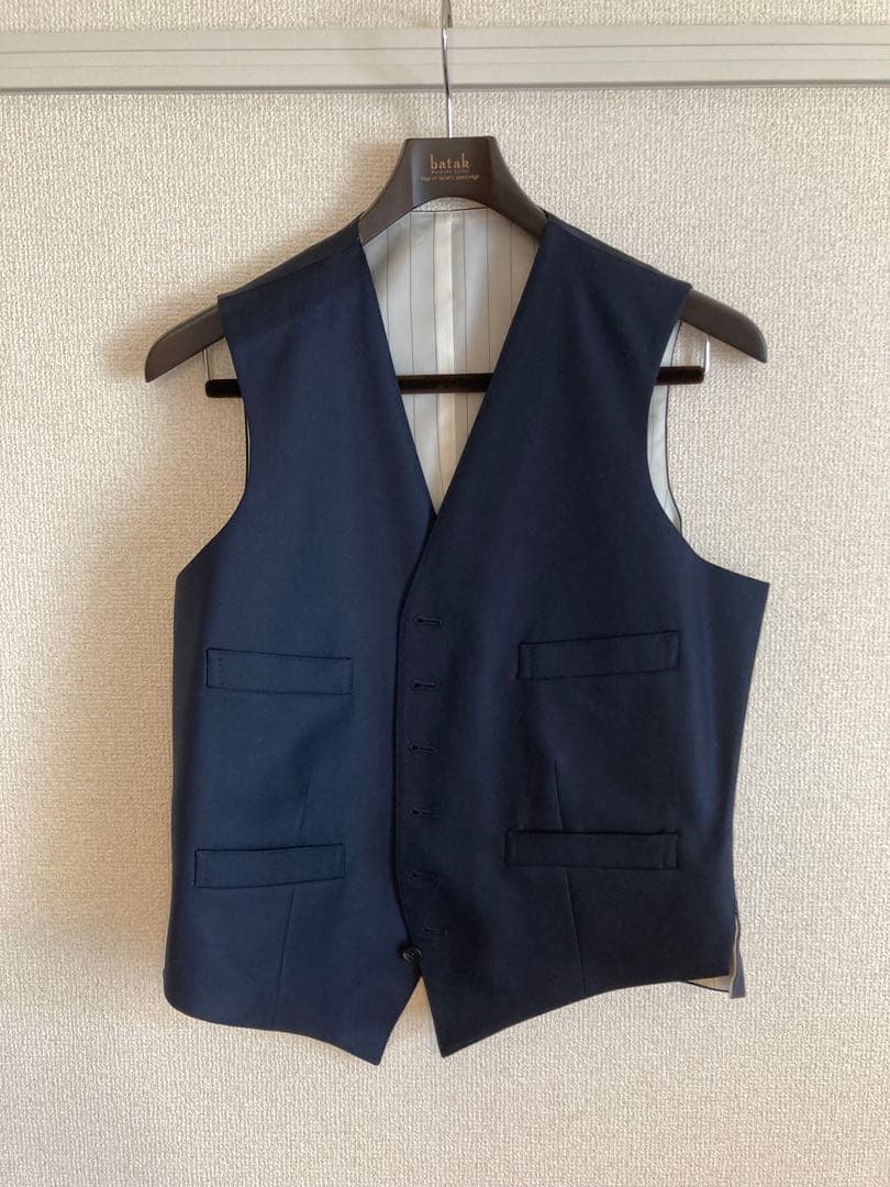 batak スリーピーススーツ　無地ネイビー