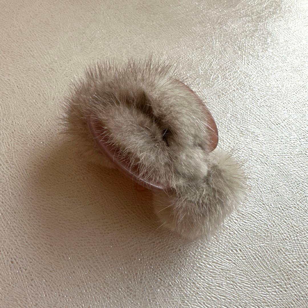 新品未使用＊accaミンクファースワロフスキークリップ