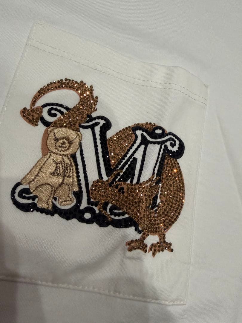 MaxMara テディベア刺繍 Tシャツ ホワイト