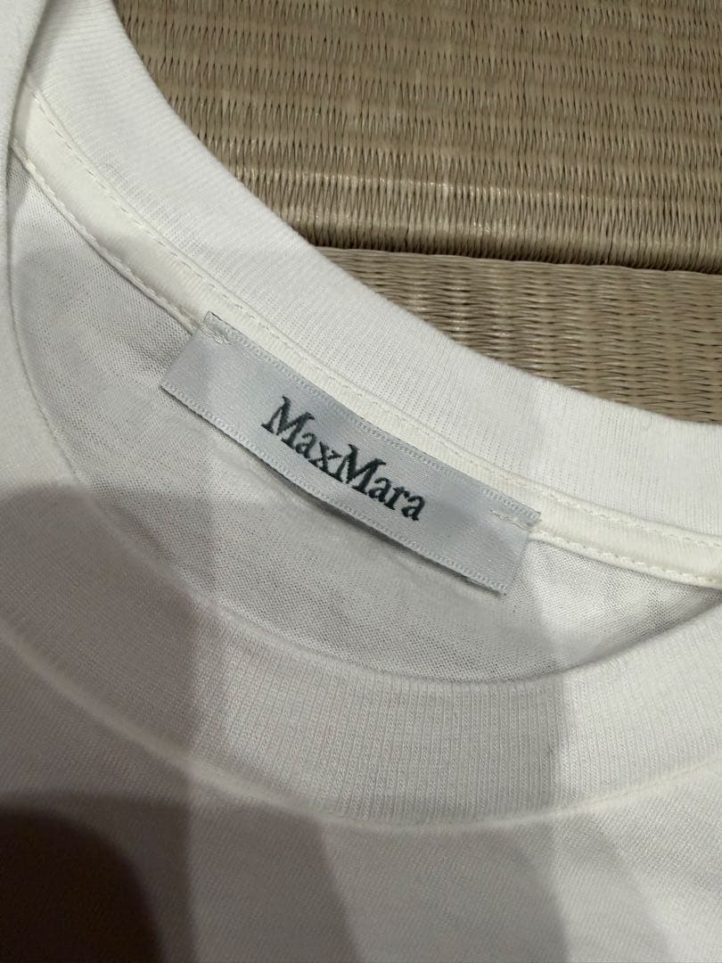 MaxMara テディベア刺繍 Tシャツ ホワイト
