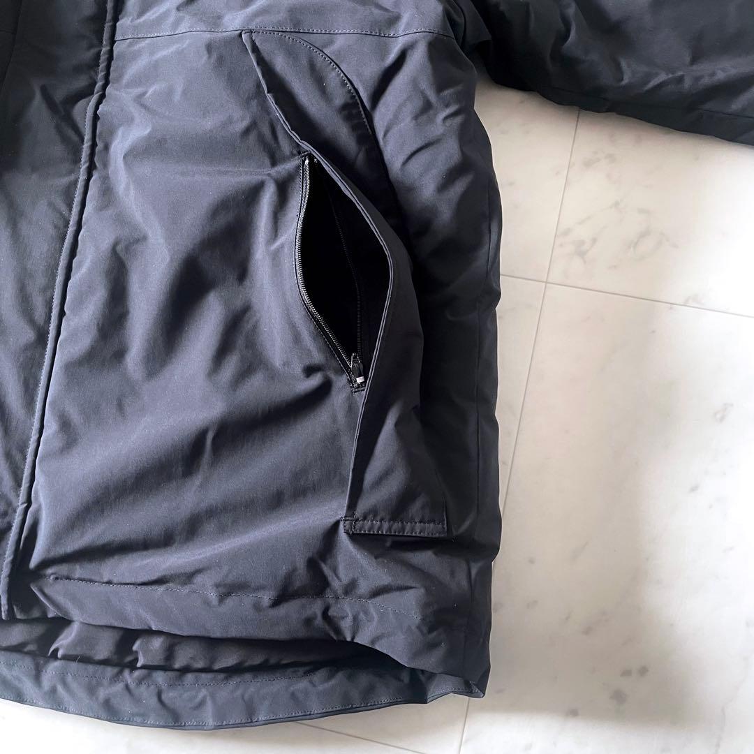 スローブイエナ ポリエステルタッサー中綿モンスターパーカーブルゾン ブラック