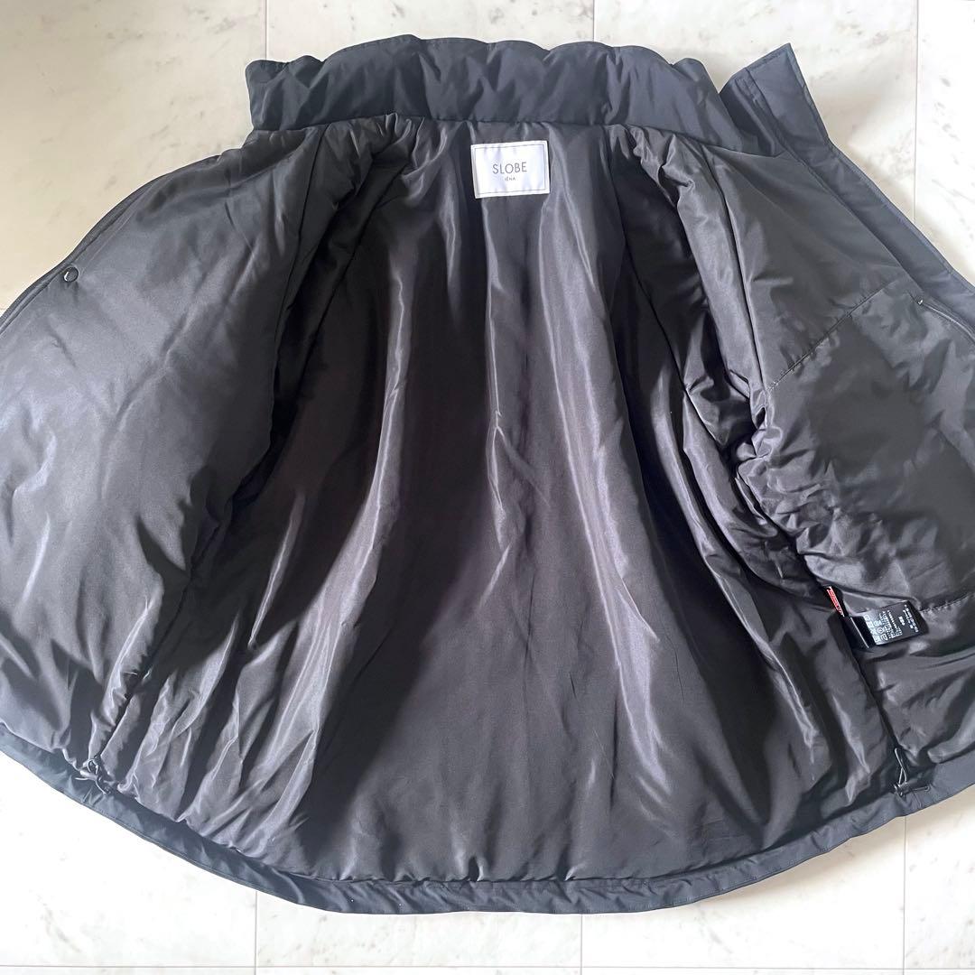 スローブイエナ ポリエステルタッサー中綿モンスターパーカーブルゾン ブラック