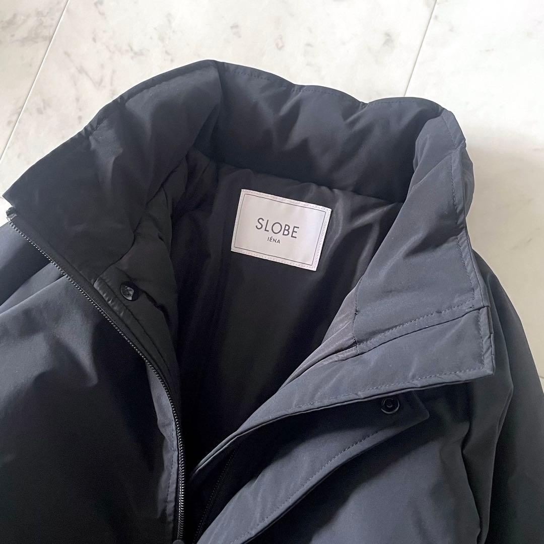 スローブイエナ ポリエステルタッサー中綿モンスターパーカーブルゾン ブラック