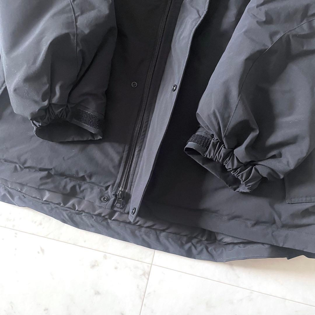 スローブイエナ ポリエステルタッサー中綿モンスターパーカーブルゾン ブラック