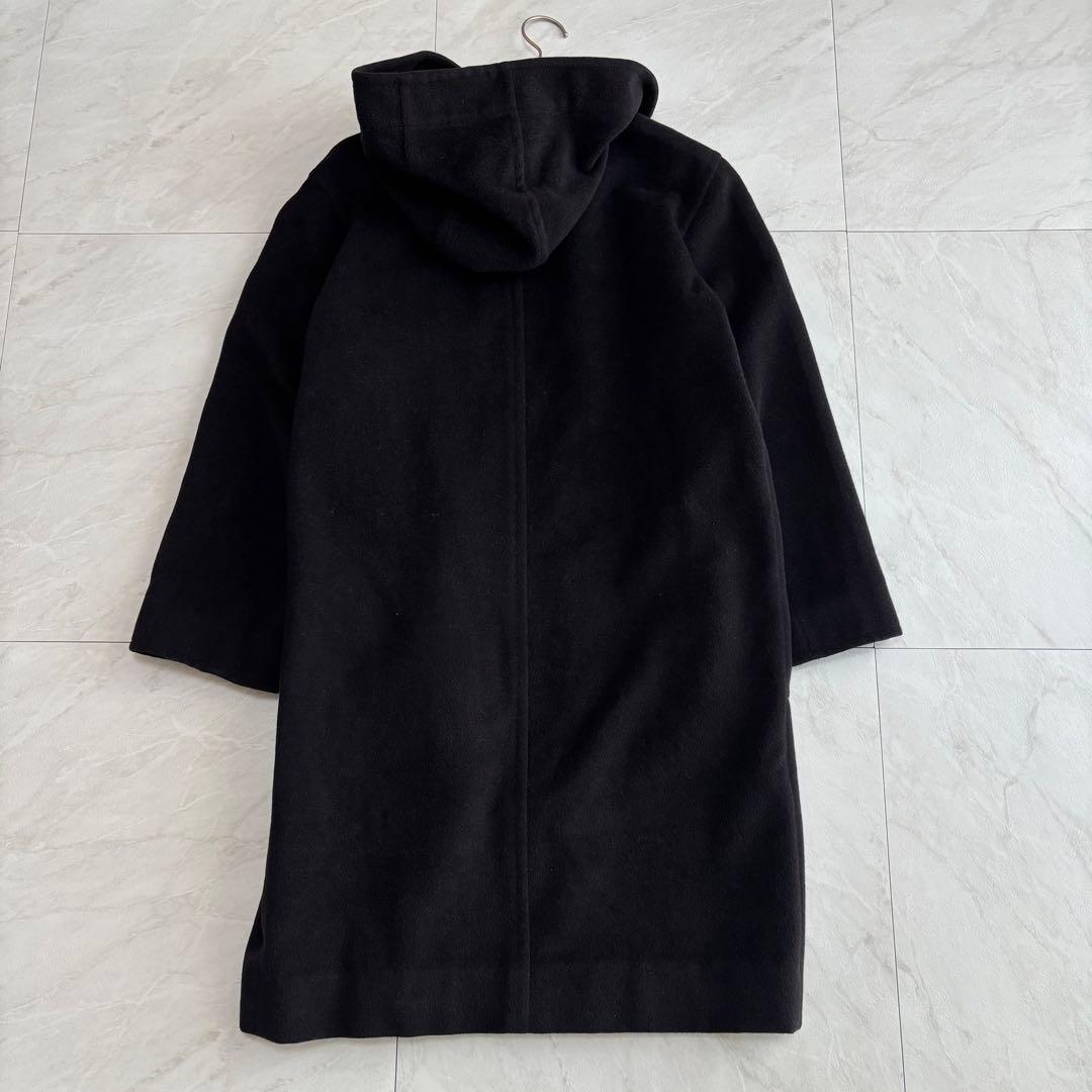 【白タグ・ピュアバージンウール】マックスマーラ　フーデッドコート　38サイズ