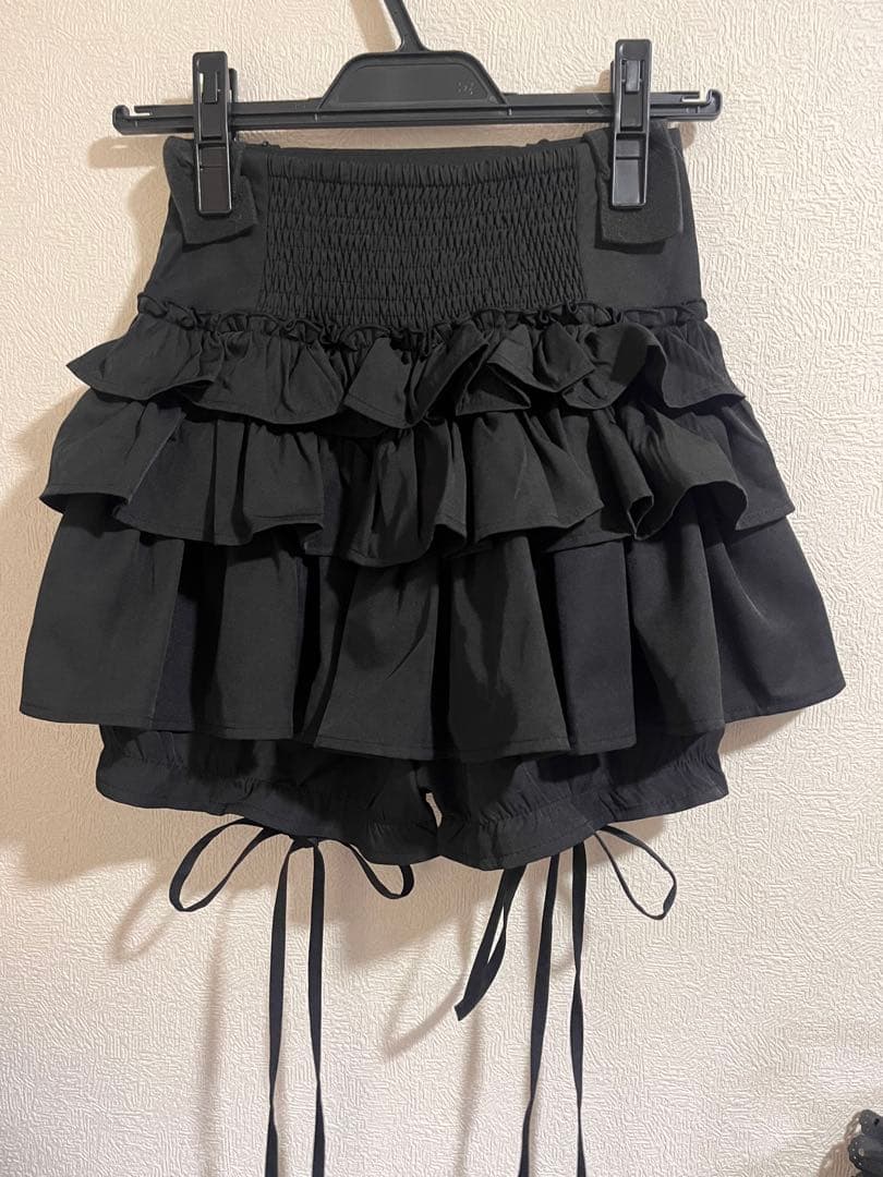 ハイウエストエンブレムボタン付きフリルパンツ/Amilige/アミリージュ