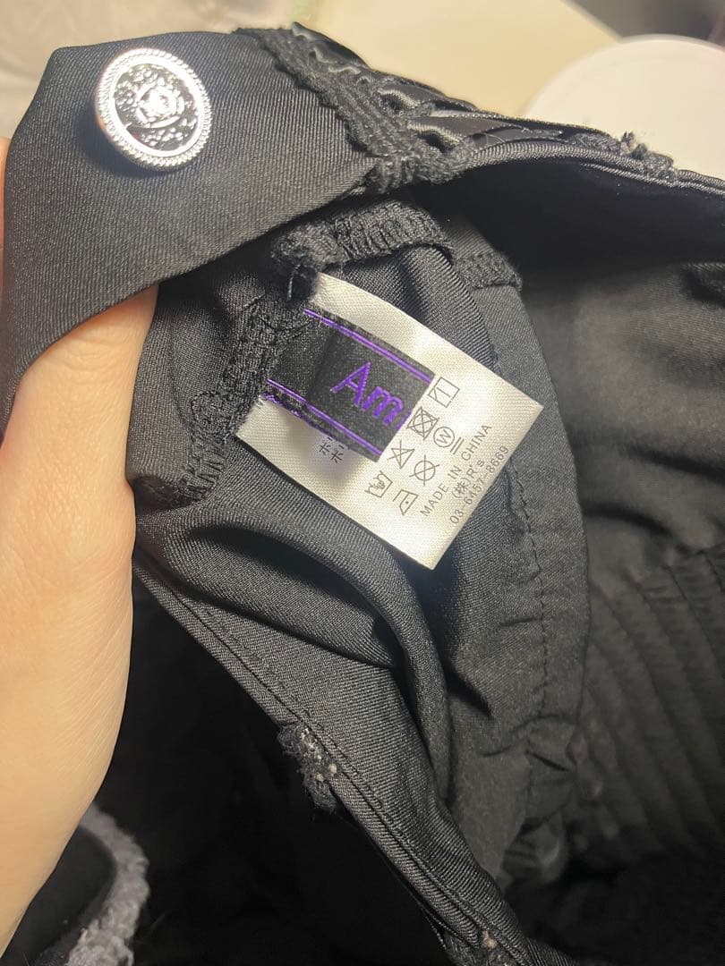 ハイウエストエンブレムボタン付きフリルパンツ/Amilige/アミリージュ