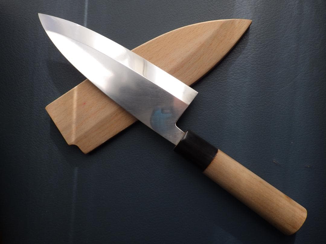 こ*ば様 INOX本焼/貞宗/出刃包丁/本水牛天然木柄★オリジナル鞘付属★