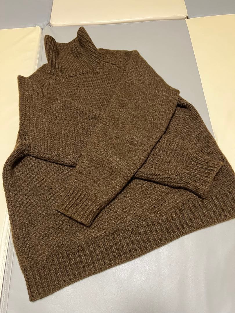 【美品】BATONER / ウール アルパカ シルク タートルネックニット