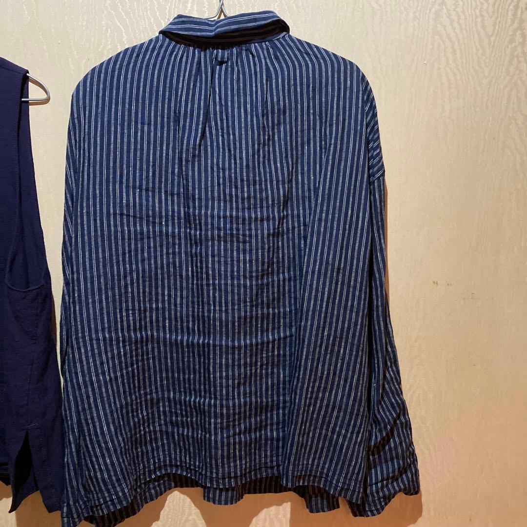 ヴラスブラム　ブラウス、ベスト　２点セット　ネイビー