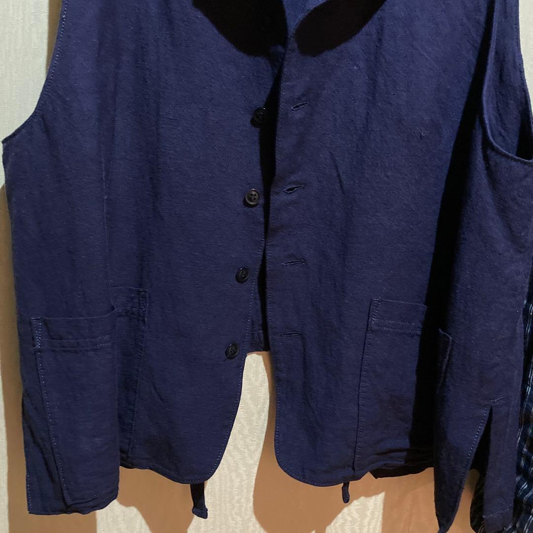 ヴラスブラム　ブラウス、ベスト　２点セット　ネイビー