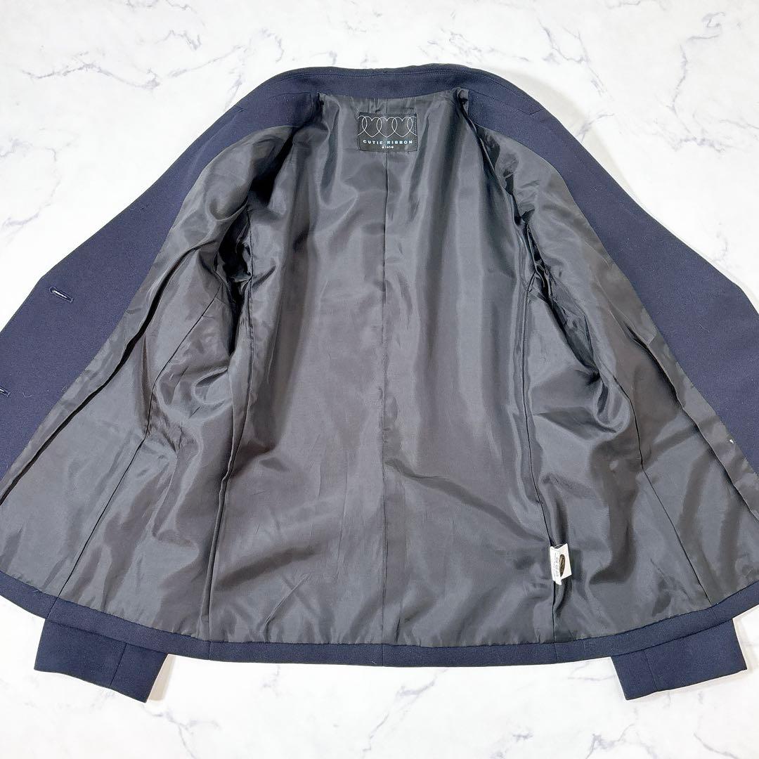 美品✨165 キューティーリボン 新品シャツ付 フォーマルスーツ4点セット 卒服