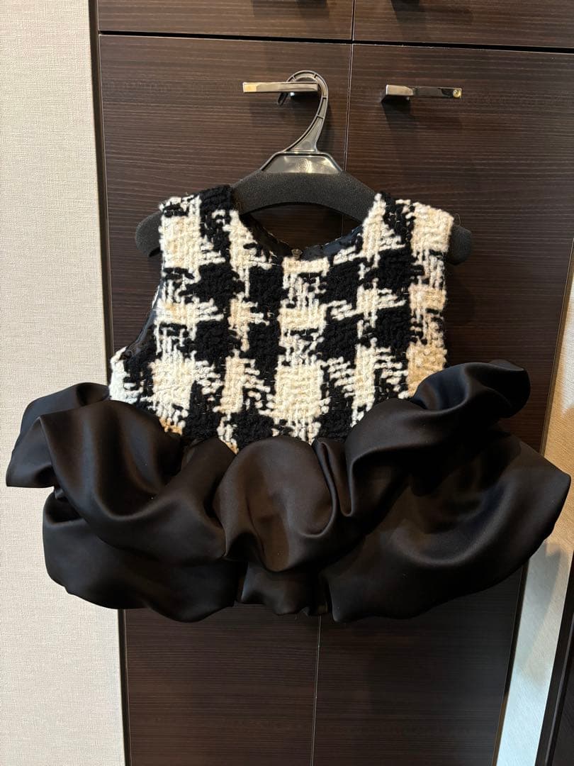 sheller シェリエ gingham tweed bloom tops