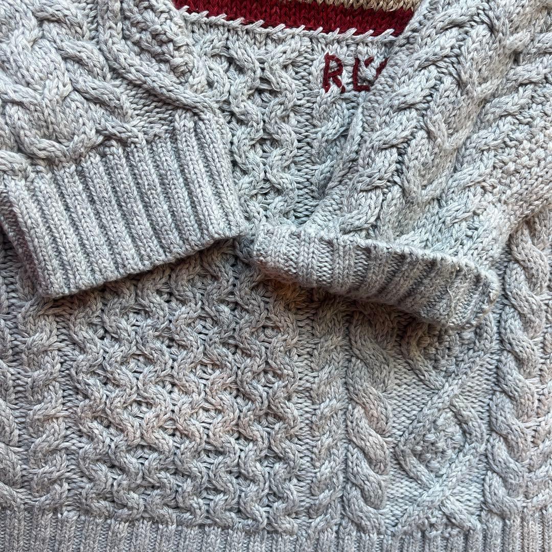 XXL POLO RALPH LAUREN アランニットフラッグセーター 星条旗