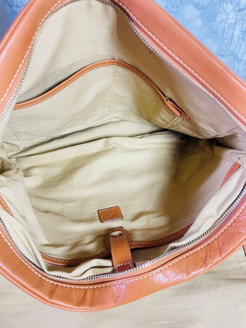 土屋鞄 トーンオイルヌメ ライトブラウン レザーショルダーバッグ