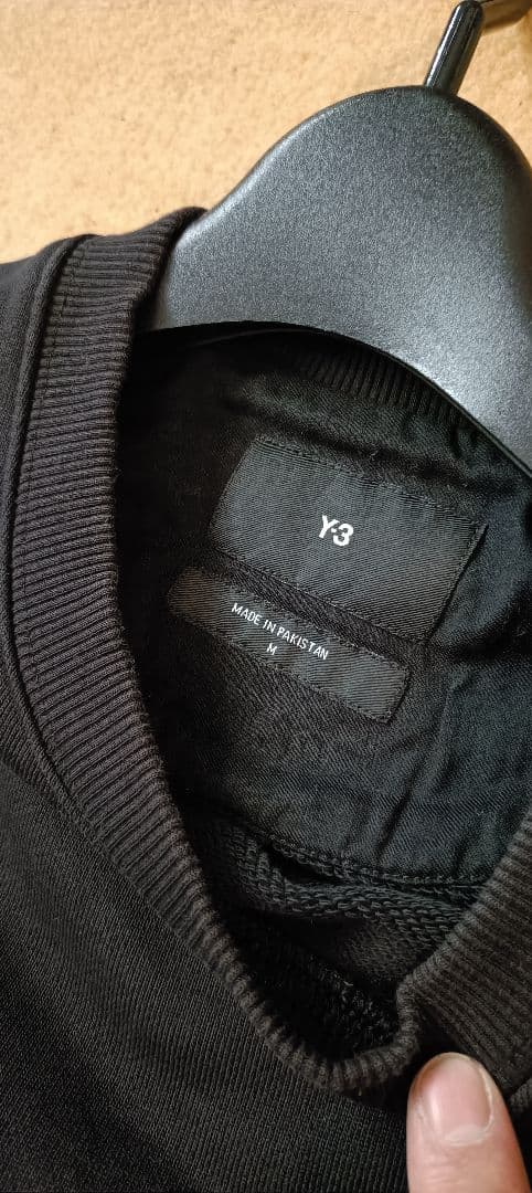 Y-3 ブラック クルーネック スウェット Mサイズ