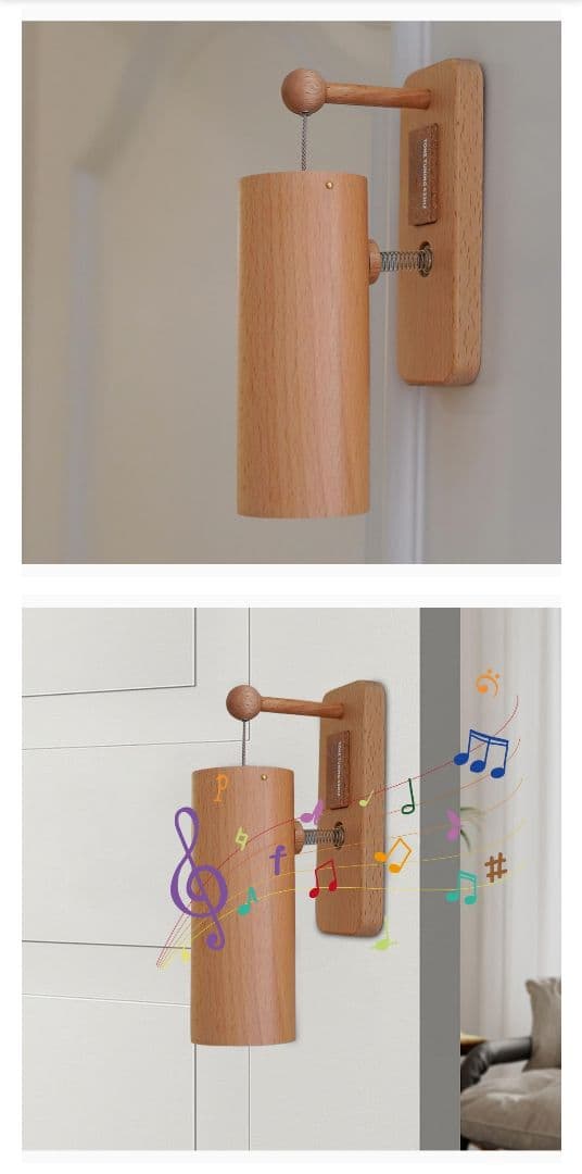 風鈴 ドアベル Bm7 432hz 無垢ブナ材