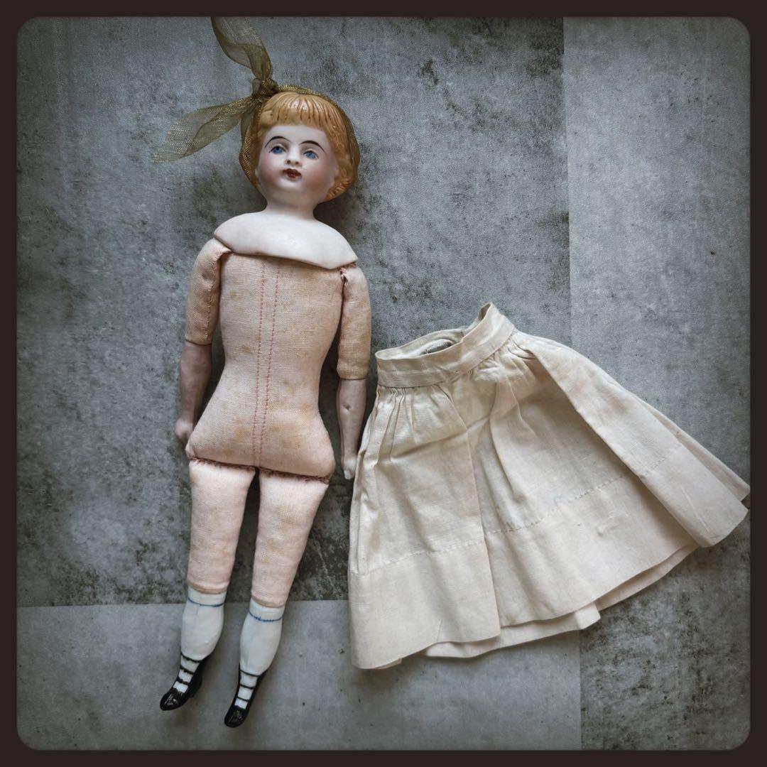 アンティーク　ブロンド　パリアンドール ビスクドール　チャイナヘッドドール